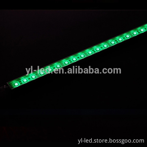 Waterproof SMD 5050 led rigid strip flat aluminum profile clear lip, IP65 led rigid bar u shape aluminum profile